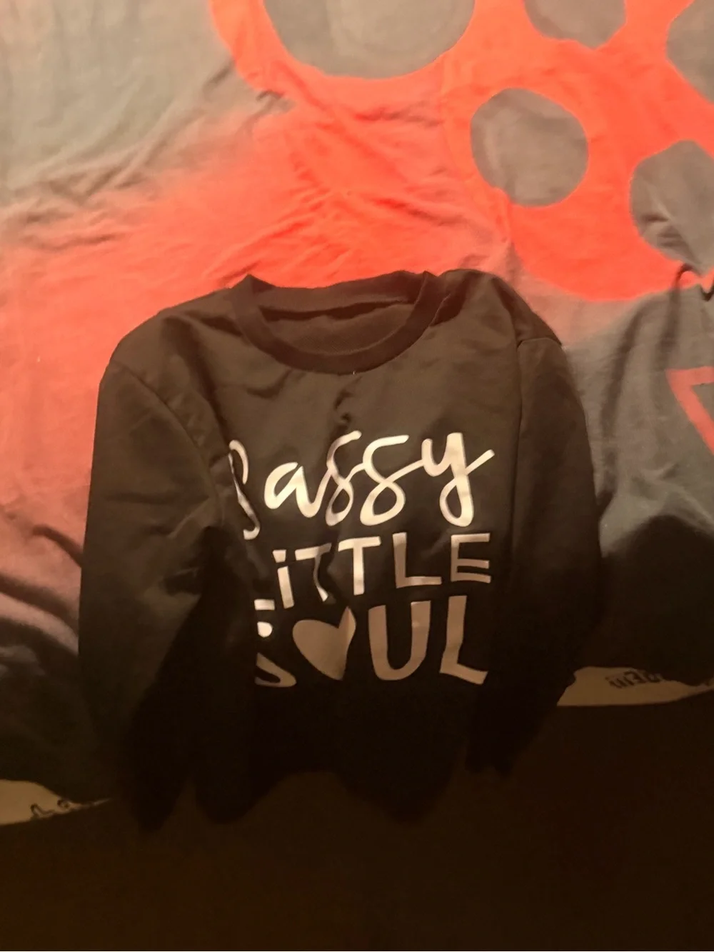SHEIN Black Kids Sweatshirt with White 